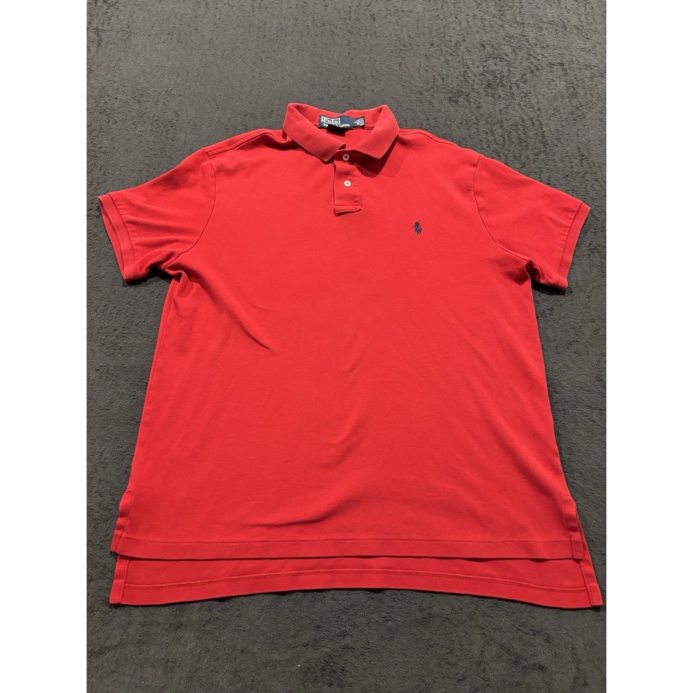 Polo by Ralph Lauren Custom Fit Polo Shirt Size L Red